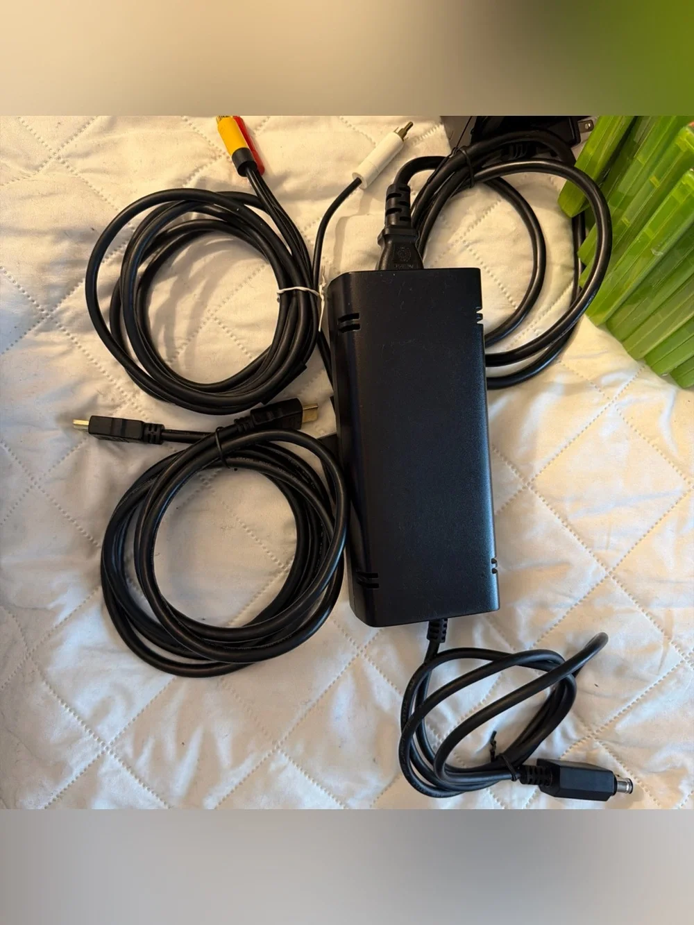 Microsoft Xbox 360 Slim Bundle - Console, 3 Controllers, Battery Pack & 9 Games